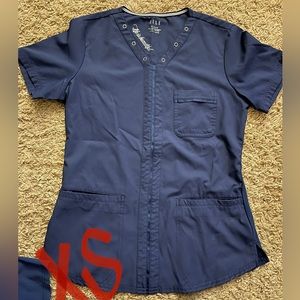 Elle Navy Scrub Top